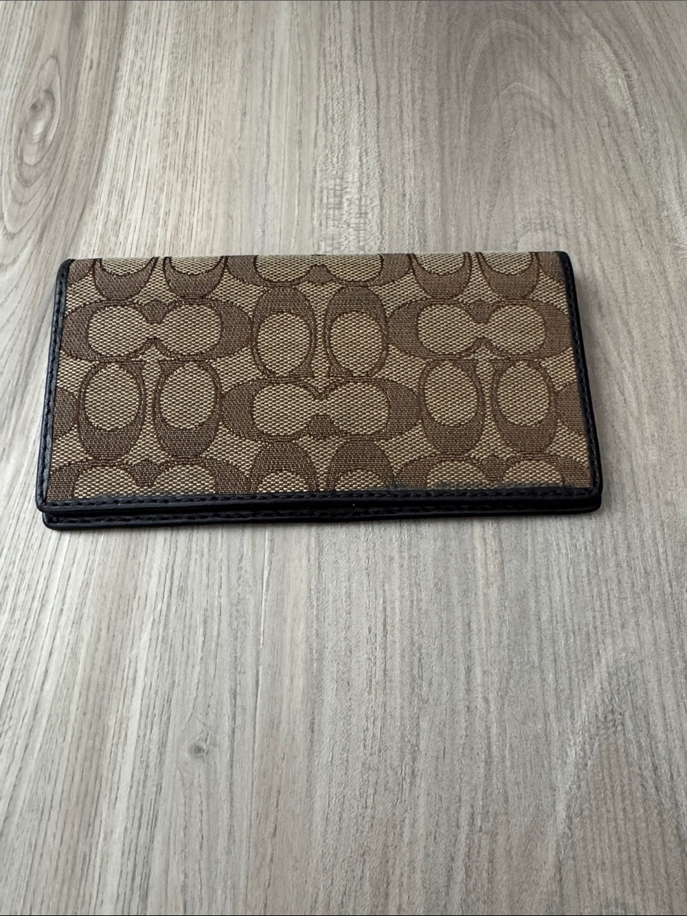 Vintage Coach Signature Brown Checkbook Cover